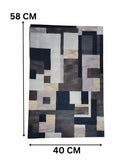 Abstract Pattern Nappa Leather Bath Mat Non Slip Rubber Floor Mat
