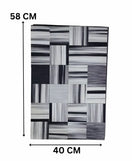 Contemporary Abstract Mosaic Nappa Leather Bath Mat
