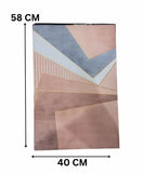 Nordic Pastel Geometric Nappa Leather Bath Mat