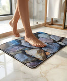 3D Realistic River Stone Nappa Leather Bath Mat Ultra Soft Non Slip Mat