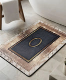 Imperial Gold Medallion Nappa Leather Bath Mat