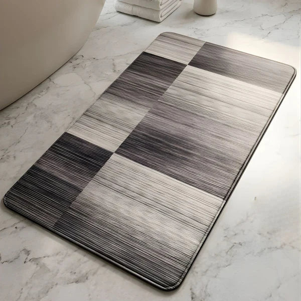 Urban Linear Slate Nappa Leather Bath Mat