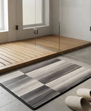 Urban Linear Slate Nappa Leather Bath Mat