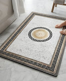 Antique Royal Mandala Nappa Leather Bath Mat