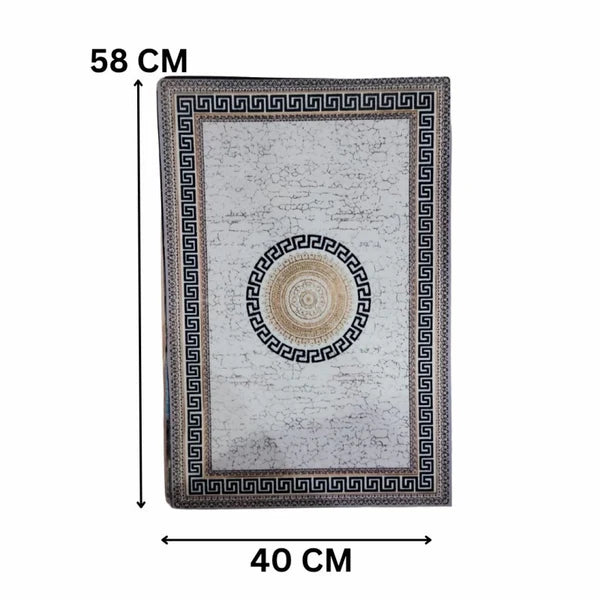 Antique Royal Mandala Nappa Leather Bath Mat