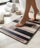 Nordic Abstract Block Nappa Leather Bath Mat