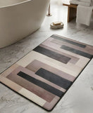 Nordic Abstract Block Nappa Leather Bath Mat