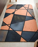 Nordic Geometric Abstract Bath Non Slip Mat