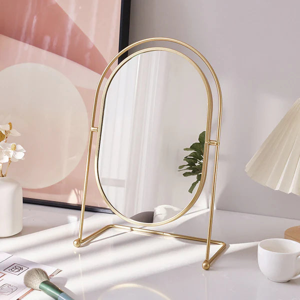 Rotatable Desktop Vanity Mirror Adjustable Makeup Mirror
