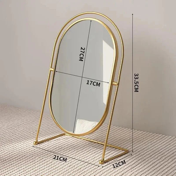 Rotatable Desktop Vanity Mirror Adjustable Makeup Mirror