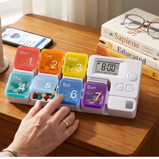 Alarm Medicine Pill Box Portable Reminder Organizer
