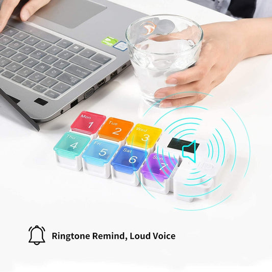 Alarm Medicine Pill Box Portable Reminder Organizer