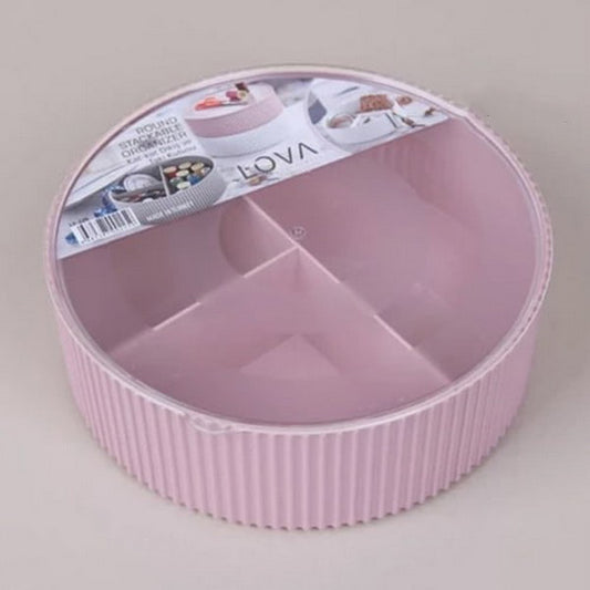 Round Stackable Organizer 3 Compartment