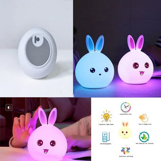 Silicone Light Changing Night Lamp Cute Bunny