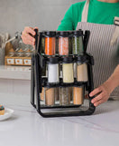Rotating Spice Rack With 18Pcs Jar