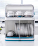 Covered Dish Rack 2 Layer Dust-Safe