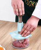2 Liter Manual Food Chopper Vegetable Grinder Hand Press