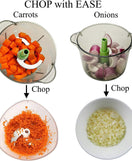 2 Liter Manual Food Chopper Vegetable Grinder Hand Press