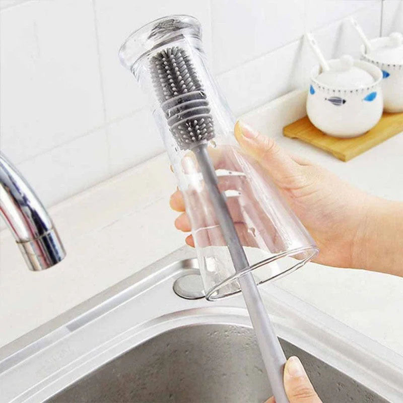 Silicone Bottle Cleaning Brush With Long Handle