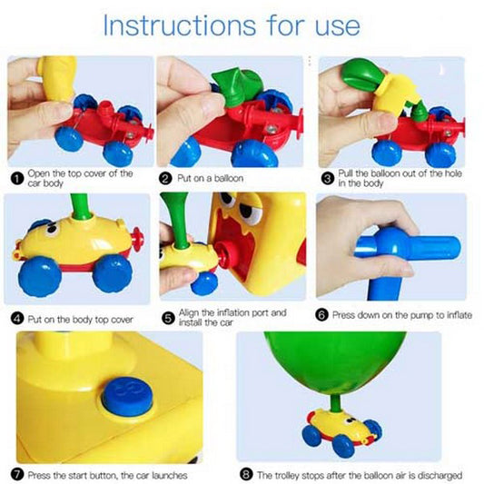 Mini Hand Push Power Balloon Toy