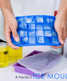 Silicone Ice Cube Tray With Cover Lid
