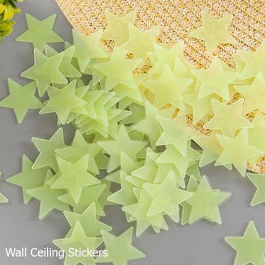 Night Glow Stars for Kids Room Pack of 100Pcs