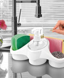 Sponge Holder And Soap Dispenser Sink Organizer