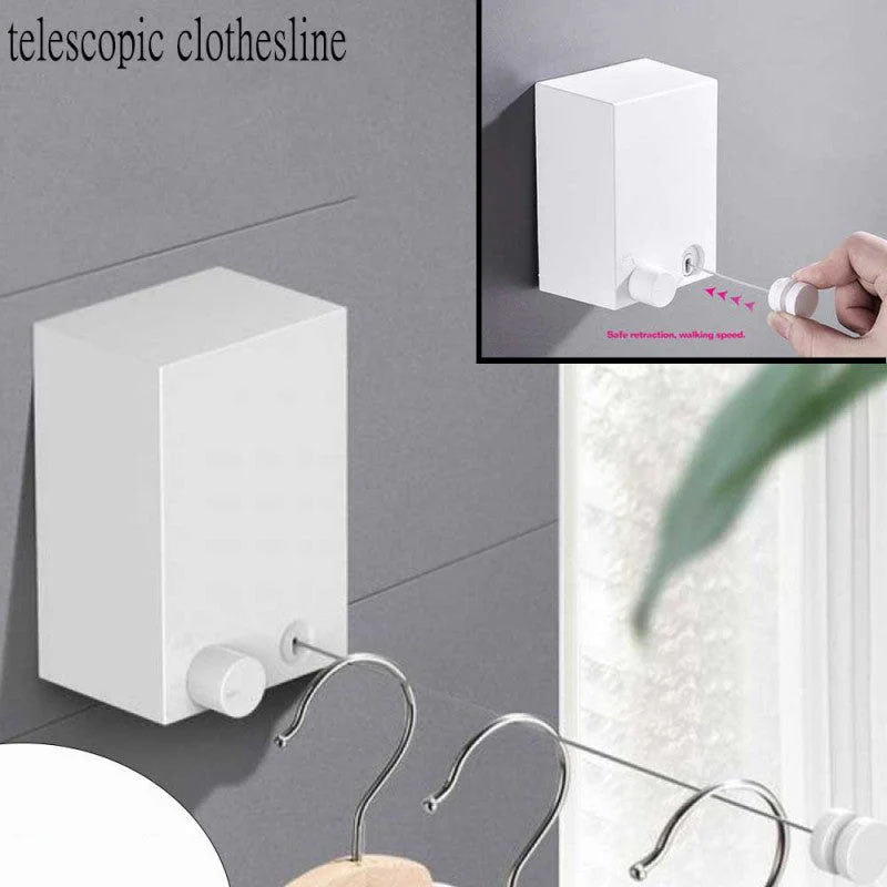 Telescopic Clothesline Wall Hanger