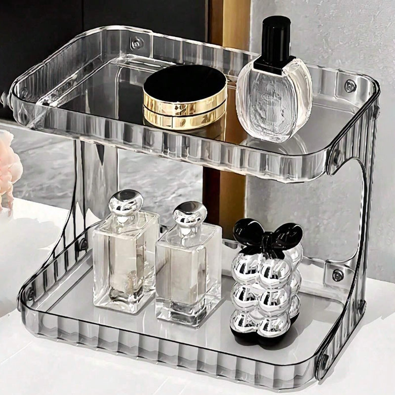 2 Tier Acrylic Makeup Organizer Shelf Rack