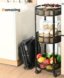 3-Tier Foldable Storage Trolley Rack