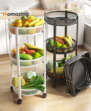 3-Tier Foldable Storage Trolley Rack