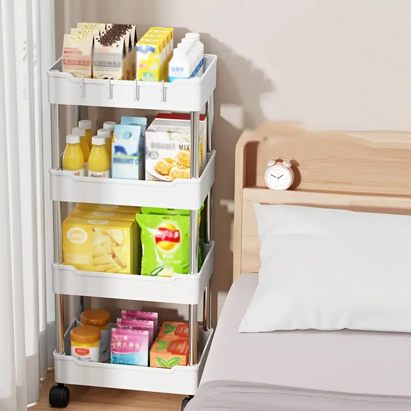 4-Tier Trolley Organizer With Wheels