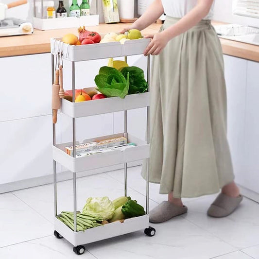 4-Tier Trolley Organizer With Wheels