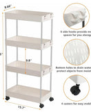 4-Tier Trolley Organizer With Wheels