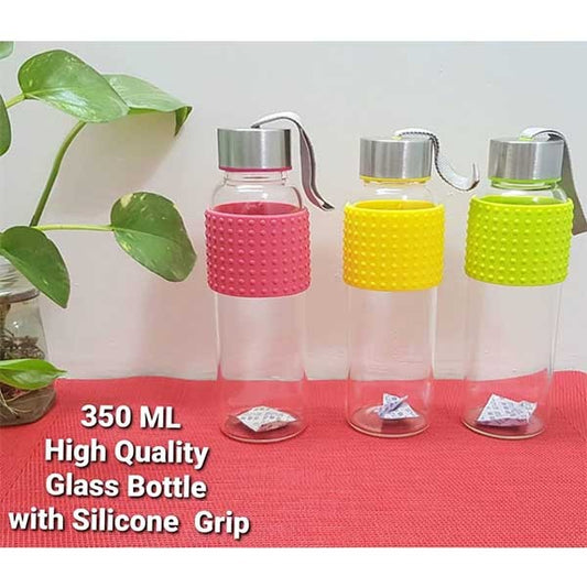 Silicone Grip Water Bottle - 350 ML Silicone Grip Water Bottle