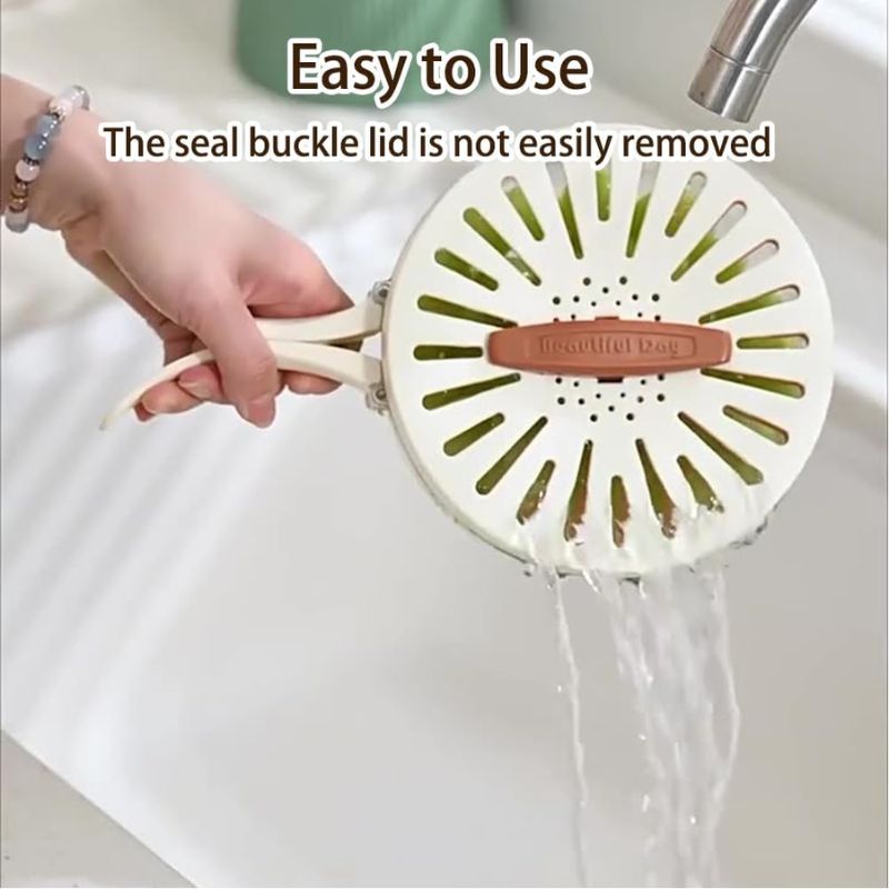 2 In 1 Foldable Strainer Bowl With Handle