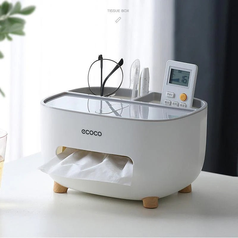 Creative Tissue Box & Remote Organizer