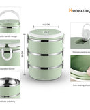 3 Layer Insulated Lunch Box Stainless Steel