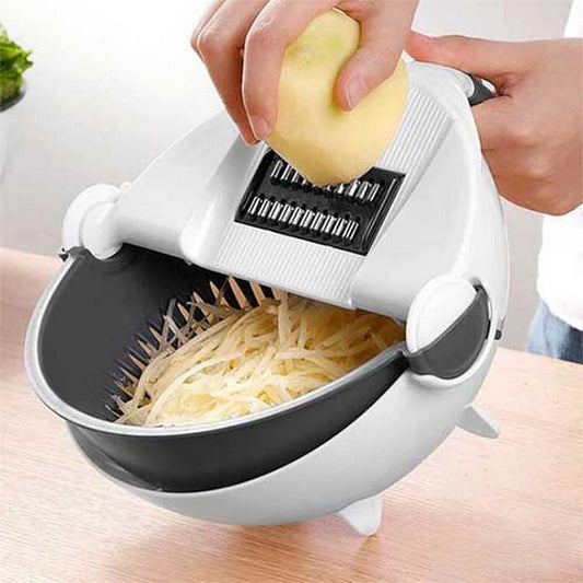 Multi Manual Vegetable Slicer Strainer Bowl