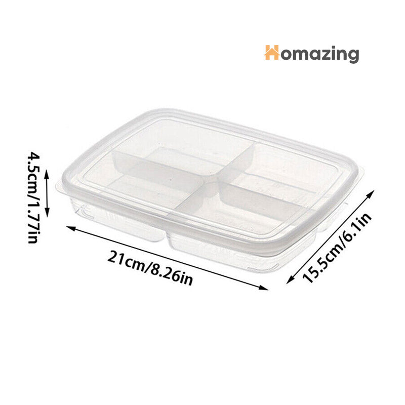 4 Grids Food Fruit Storage Box