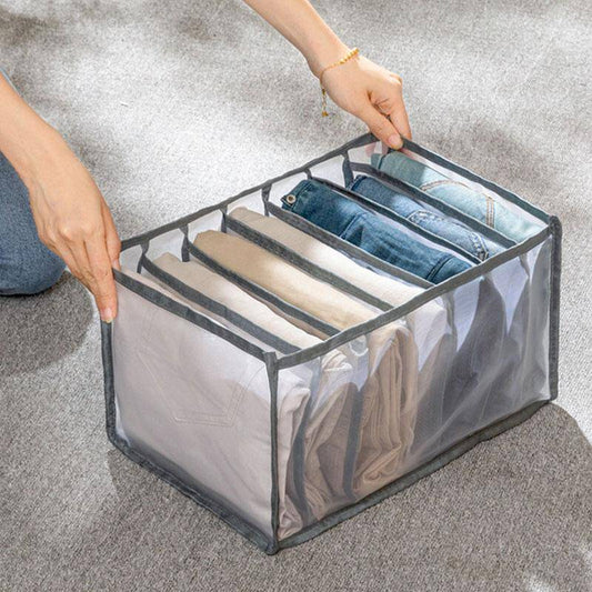 7 Compartments Pants Shirts Storage Clothes Box