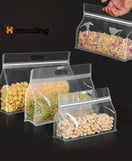 4Pcs Transparent Food Storage Bags With Handle