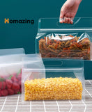 4Pcs Transparent Food Storage Bags With Handle