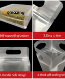 4Pcs Transparent Food Storage Bags With Handle