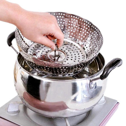 Folding Mesh Steamer Basket Steel