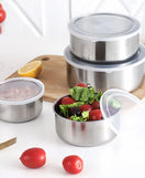 5Pcs Steel Bowls Set With Lids