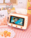 Creative Tv Tissue Box Holder With Phone Holder