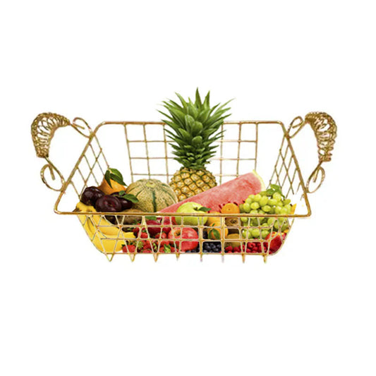 Iron Storage Basket Gold