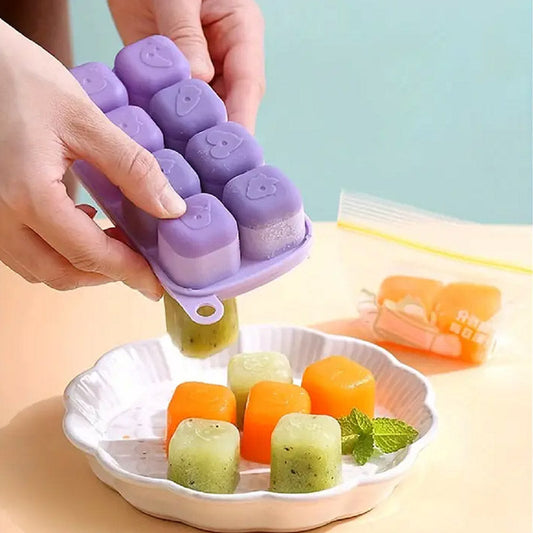 Silicone Ice Cube Mold Tray With Lid
