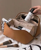 Large Capacity Leather Travel Cosmetic Bag